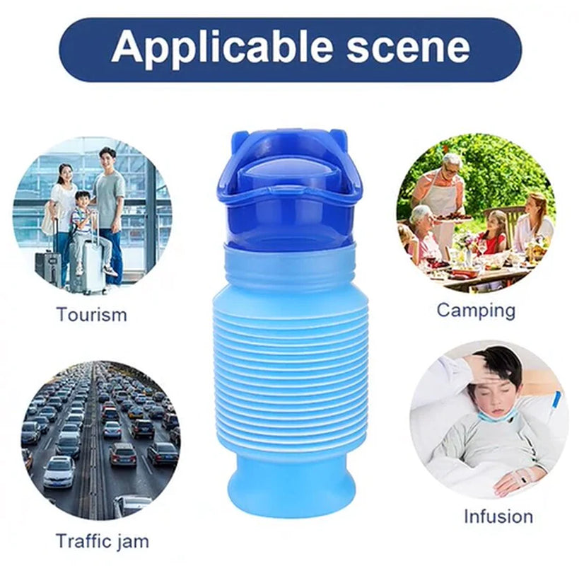 Portable Travel Urinal Bottle – Emergency Pee Kit for Men & Women (Car/Camping)