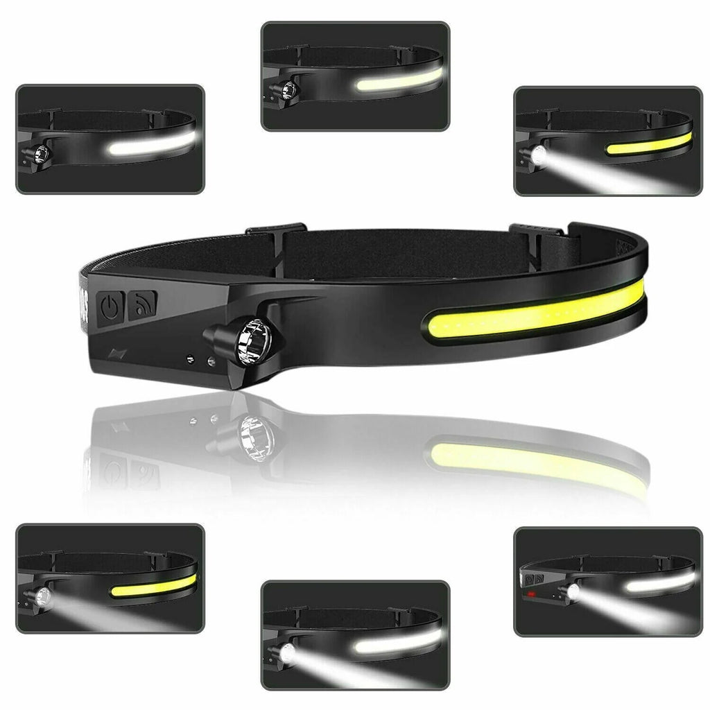USB-Rechargeable COB LED Work Headlamp – Hands-Free Wide-Beam Safety Light