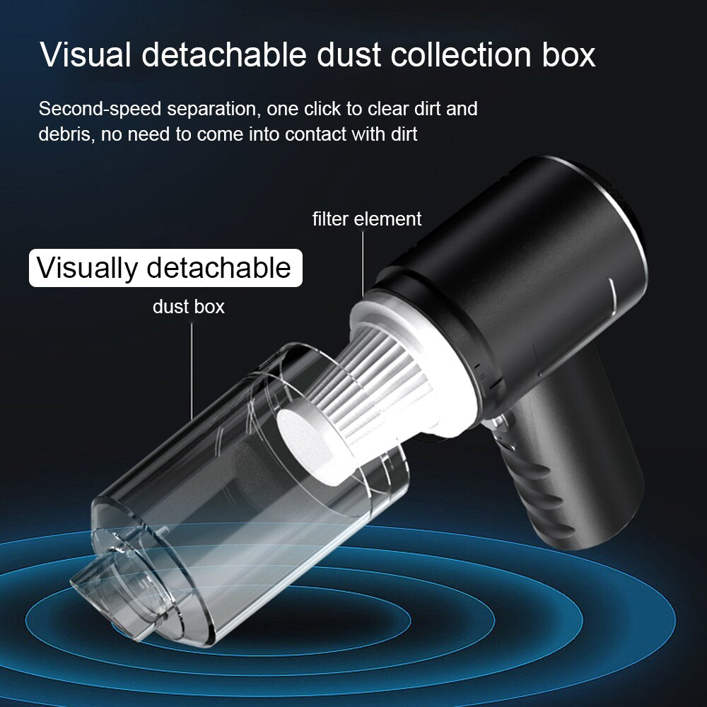 Wireless Car Vacuum Cleaner – Portable High-Suction Handheld Mini Auto & Home Dust Cleaner