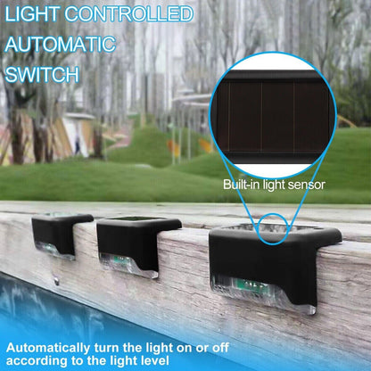 8-Pack Solar Deck Lights – Waterproof Outdoor LED Step & Fence Lamps