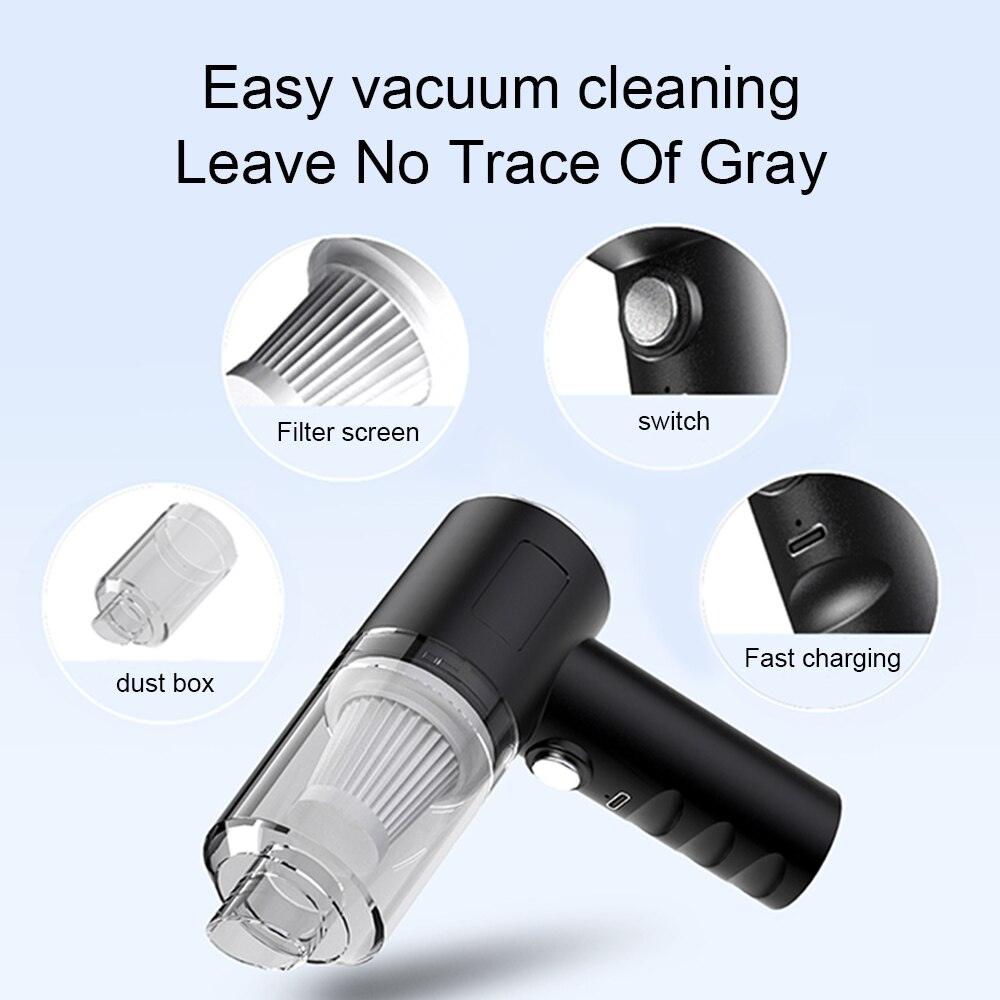Wireless Car Vacuum Cleaner – Portable High-Suction Handheld Mini Auto & Home Dust Cleaner