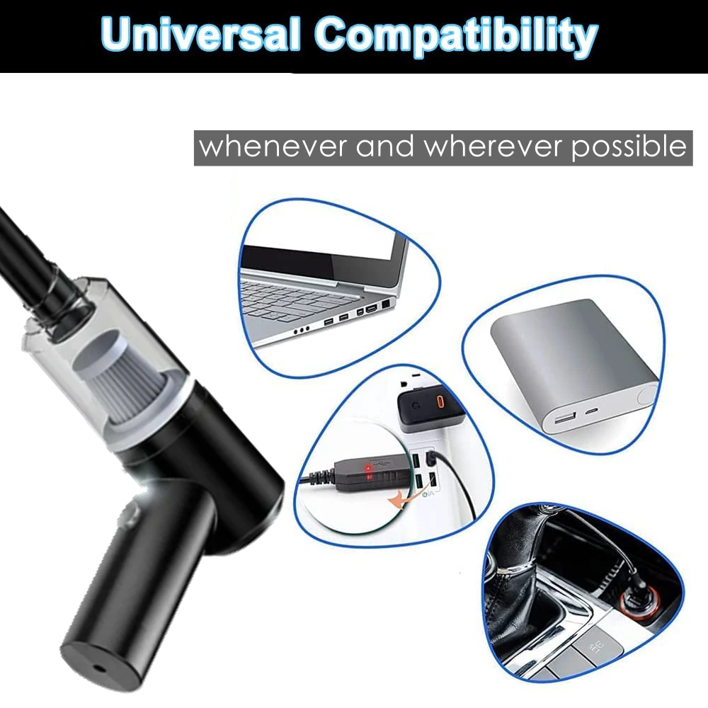 Wireless Car Vacuum Cleaner – Portable High-Suction Handheld Mini Auto & Home Dust Cleaner