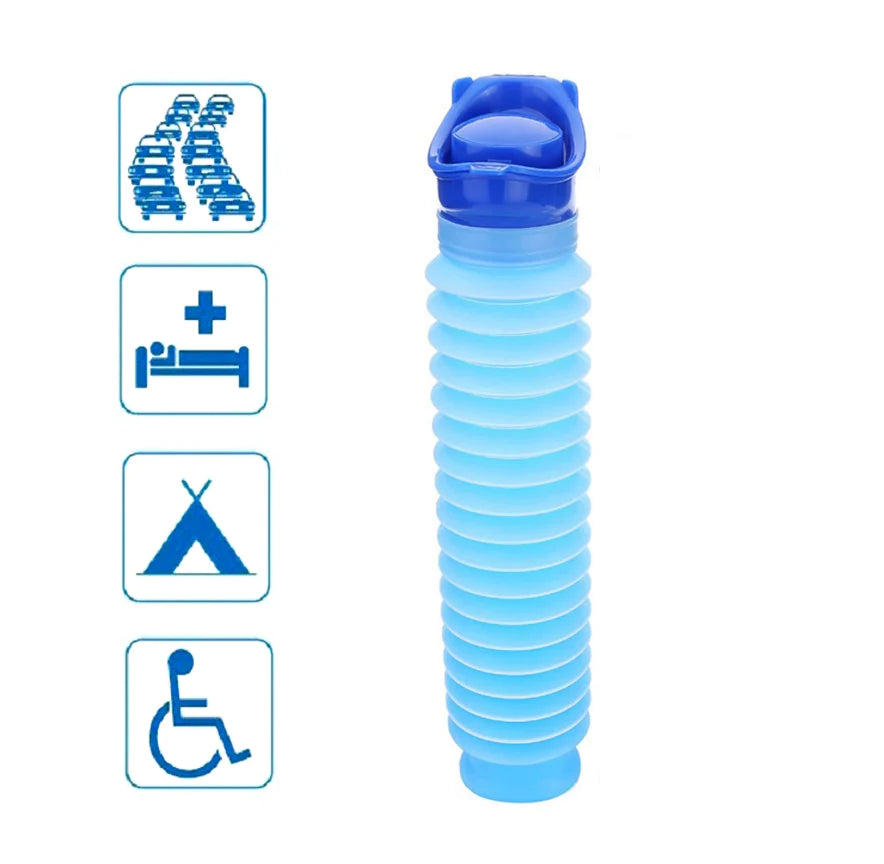 Portable Travel Urinal Bottle – Emergency Pee Kit for Men & Women (Car/Camping)