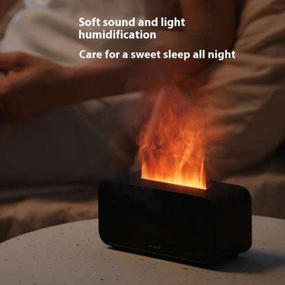 Flame Effect Aroma Diffuser – USB Powered Aromatherapy Humidifier & LED Fireplace Design