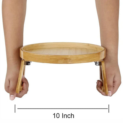 Foldable Sofa Armrest Clip Table – Drink, Remote & Snack Holder Tray