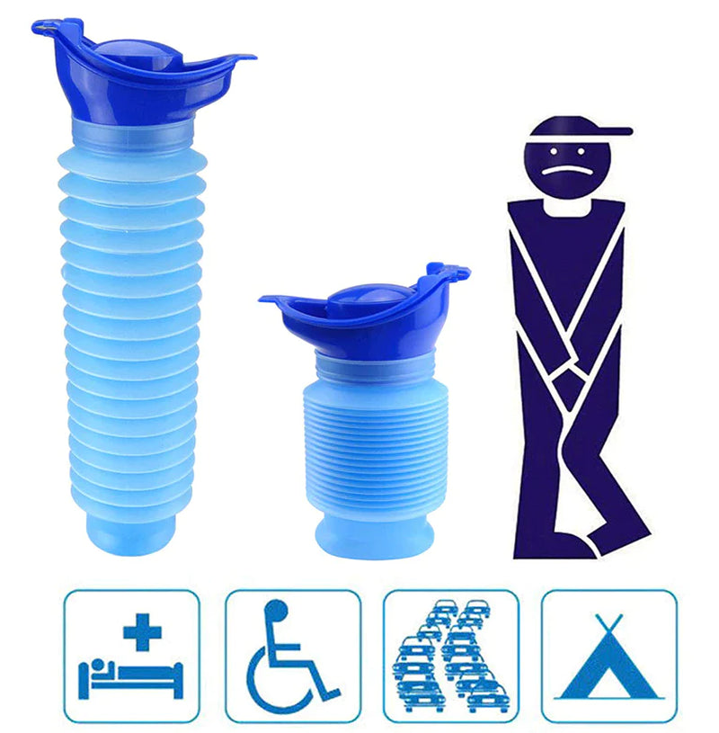 Portable Travel Urinal Bottle – Emergency Pee Kit for Men & Women (Car/Camping)