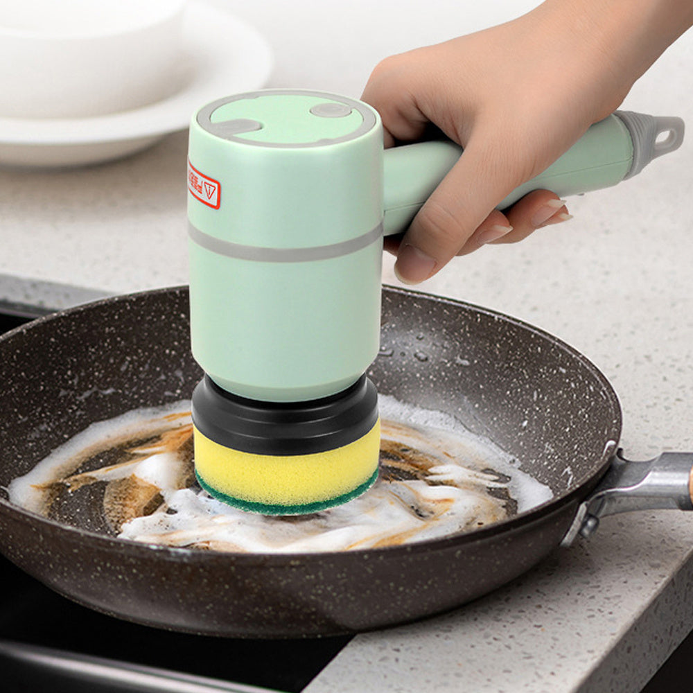 Electric Spin Cleaning Brush – USB Rechargeable Scrubber for Dishes, Bathtub, Tiles & Kitchen Surfaces