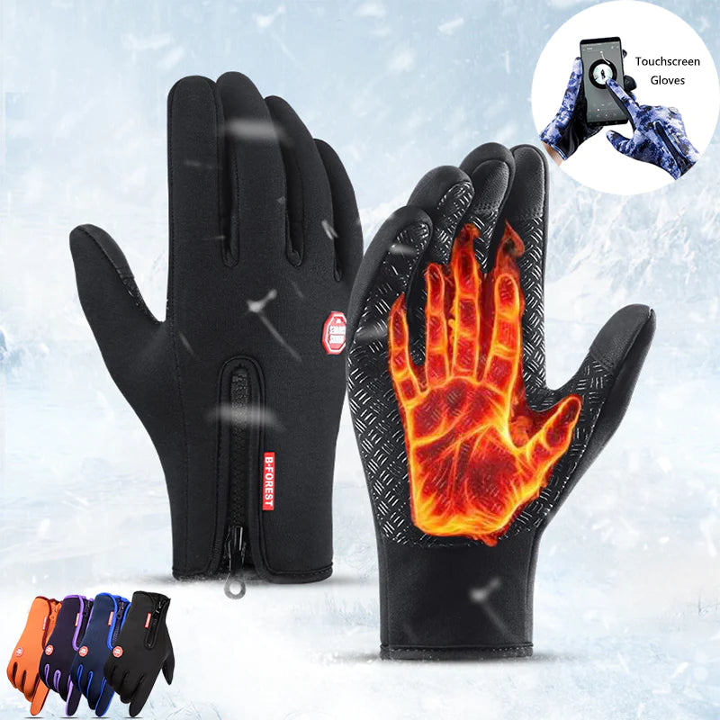 Touchscreen Heated Winter Gloves – Waterproof, Windproof & Fleece-Insulated for Outdoor Sports