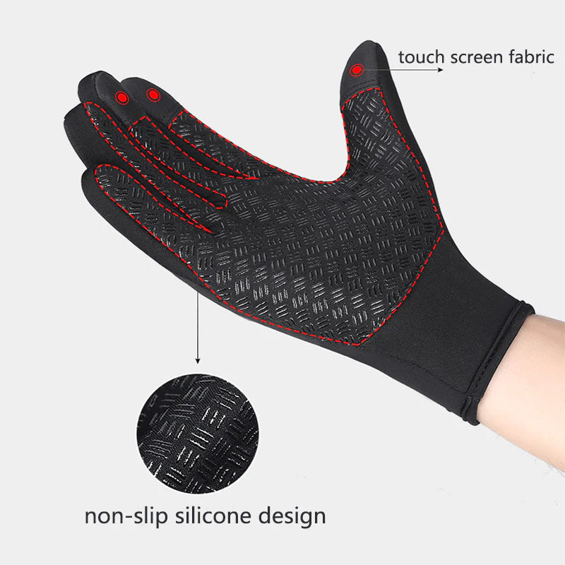 Touchscreen Heated Winter Gloves – Waterproof, Windproof & Fleece-Insulated for Outdoor Sports